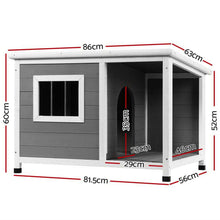 Load image into Gallery viewer, i.Pet Dog Kennel House Large Wooden Outdoor Pet Kennels Indoor Puppy Cabin Log
