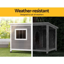 Load image into Gallery viewer, i.Pet Dog Kennel House Large Wooden Outdoor Pet Kennels Indoor Puppy Cabin Log
