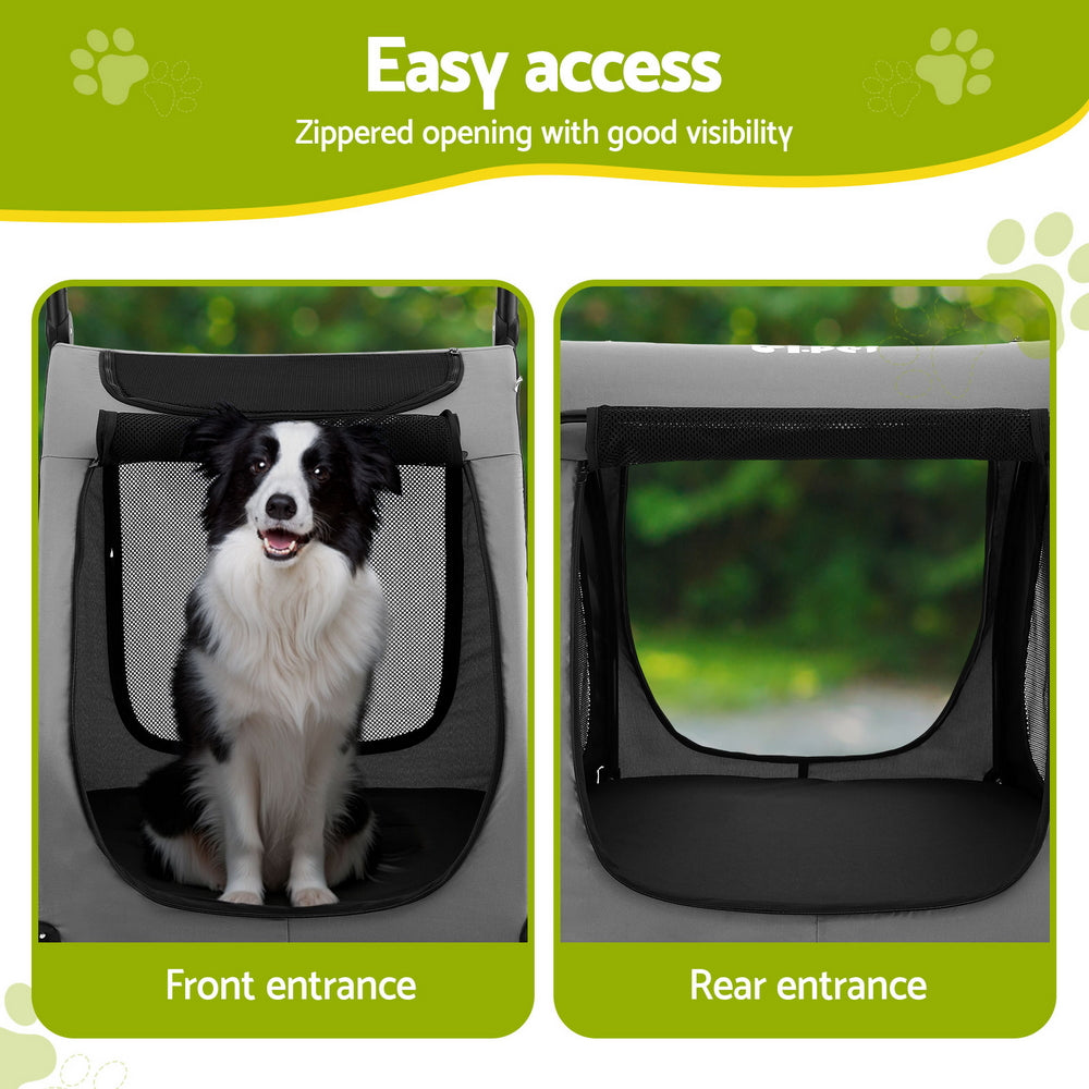 i.Pet Pet Stroller Dog Pram Large Carrier Cat Travel Foldable Strollers 4 Wheels Trolley