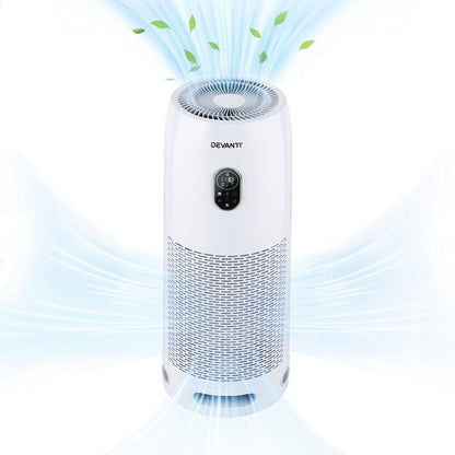 Devanti Air Purifier 4-Layer HEPA Filter White