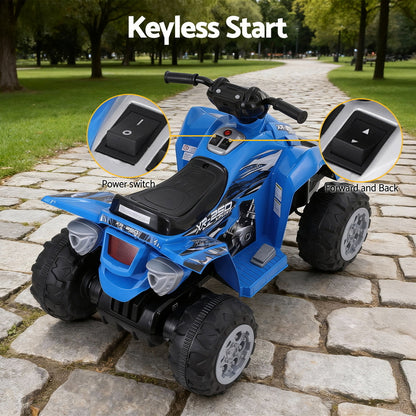 Rigo Kids Ride On Car ATV Quad Motorbike Electric Outdoor Toys 12V Blue