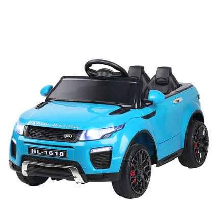 Rigo Kids Electric Ride On Car SUV Range Rover-inspired Toy Cars Remote 12V Blue