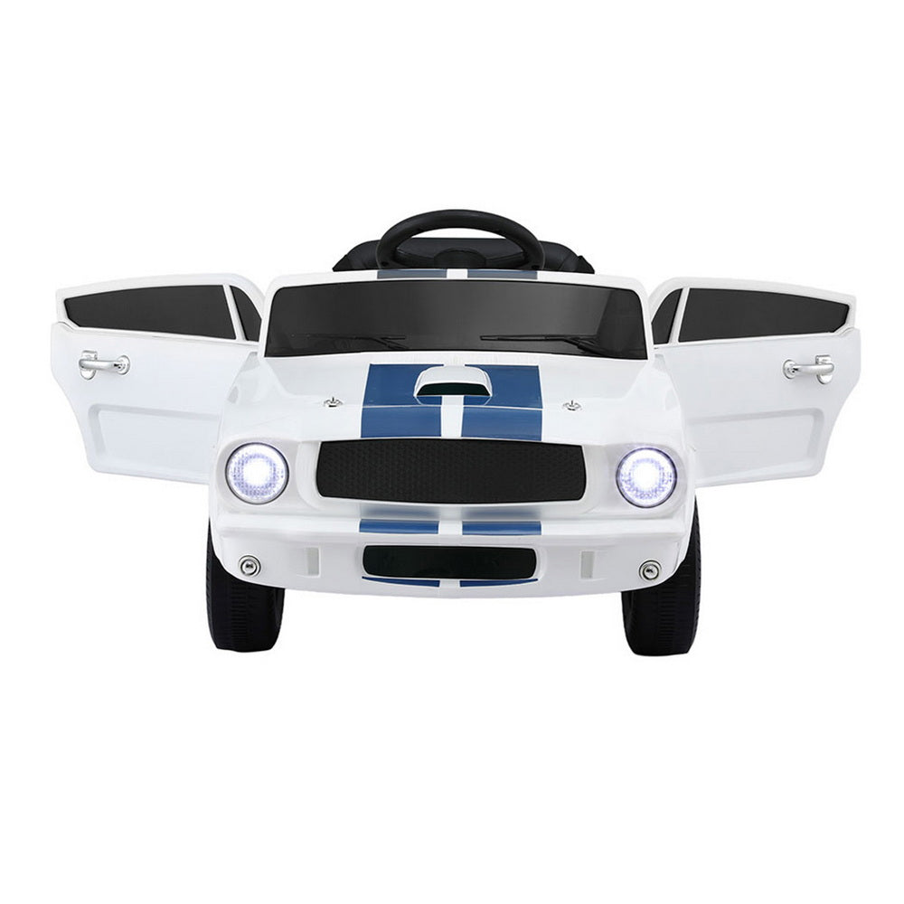 Kids Electric Ride On Car Licensed GT350 Outdoor Toys Cars Music Remote White