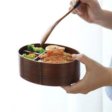 Load image into Gallery viewer, Japanese Style Bento Boxes 3Grids Wood Lunch Box Portable Picnic Kids Students Food Container Kitchen Accessories
