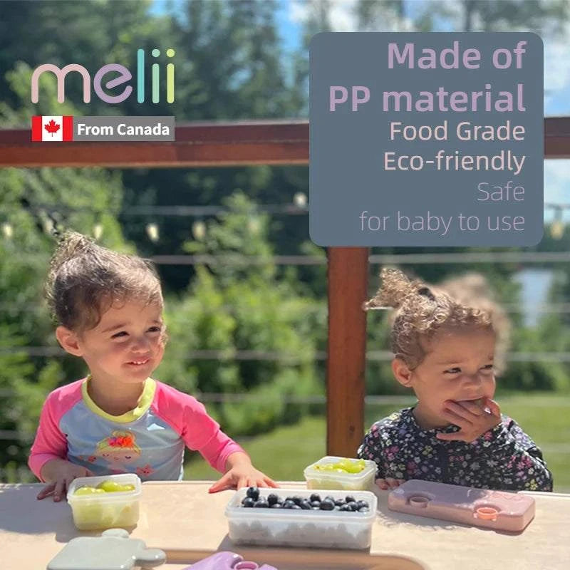 Melii Puzzle Container Fruit Lunch Box Picnic Box Storing Fruits Snacks Portable Detachable Babies Kids Separated for Organizing