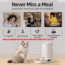 Load image into Gallery viewer, ROJECO 4L Automatic Pet Feeder Button Version Auto Cat Food Dispenser Accessories Smart Control Pet Feeder For Cats Dog Dry Food
