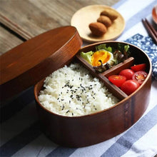 Load image into Gallery viewer, Japanese Style Bento Boxes 3Grids Wood Lunch Box Portable Picnic Kids Students Food Container Kitchen Accessories
