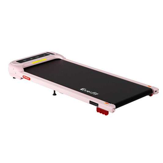 Everfit Treadmill Electric Walking Pad with Incline Under Desk Home Gym Pink