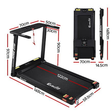 Load image into Gallery viewer, Everfit Treadmill Electric Home Gym Fitness Exercise Fully Foldable 420mm Black
