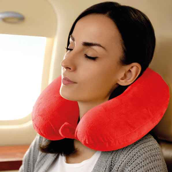 Laser Memory Foam Neck Pillow Red