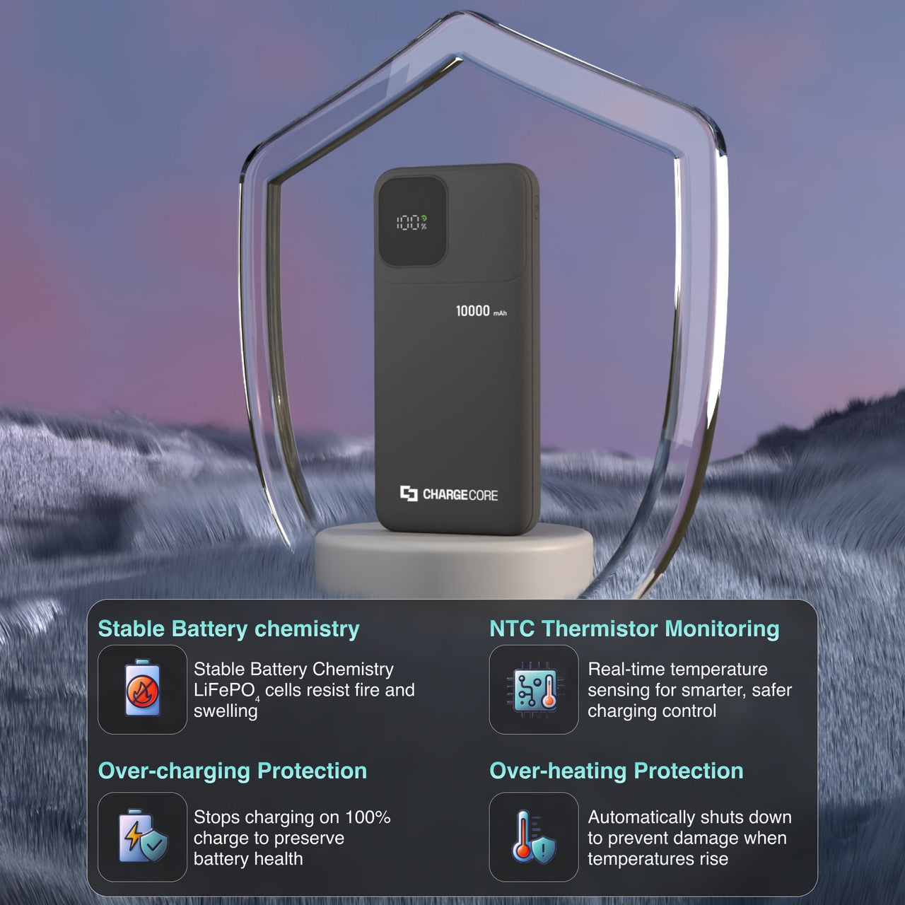 ChargeCore SafeCharge Max 10K - Black