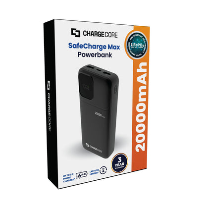 ChargeCore SafeCharge Max 20K - Black