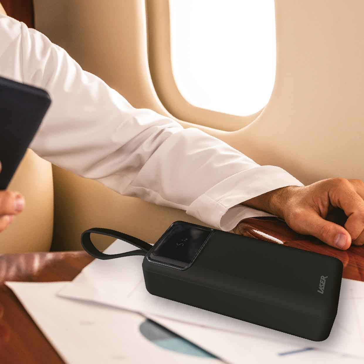 Laser 27000mAh Powerbank 18W PD Black