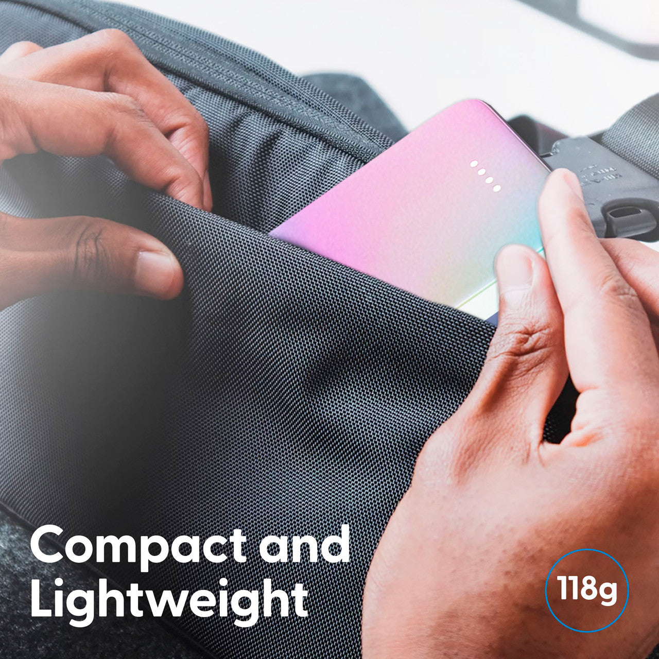 Laser 5000mAh Powerbank Rainbow