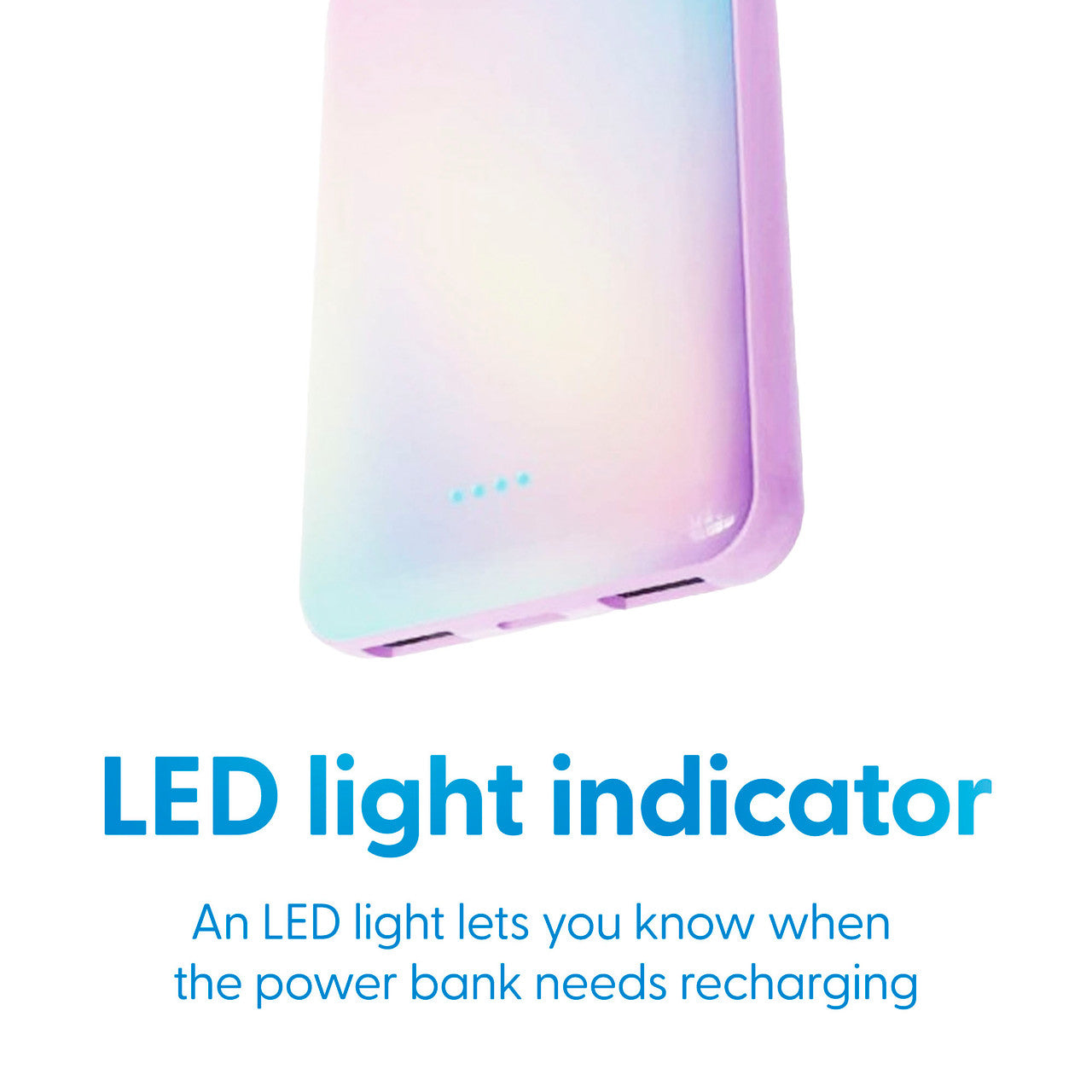 Laser 5000mAh Powerbank Rainbow