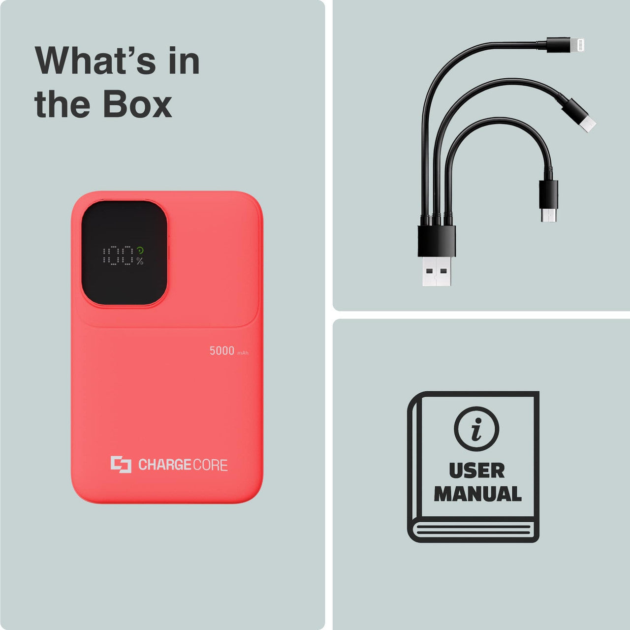 ChargeCore SafeCharge Max 5K - Sunset Coral