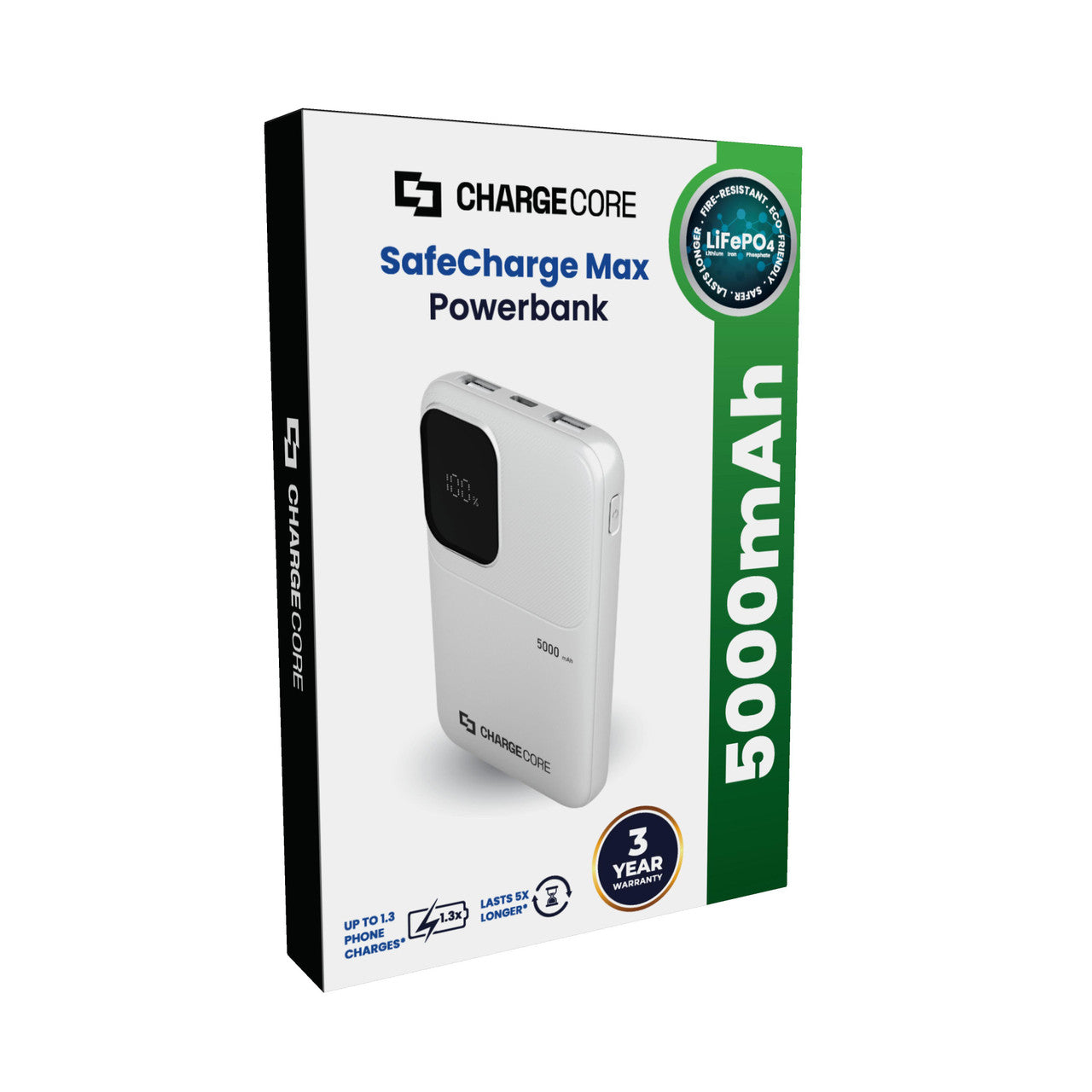 ChargeCore SafeCharge Max 5K - White