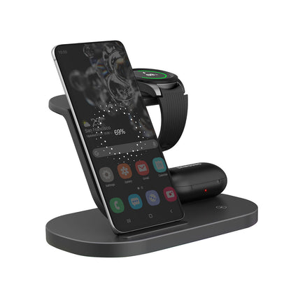 Laser 3 in 1 Wireless Charging Station Black