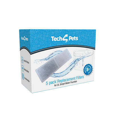 Tech4Pets 5-Pack Water Fountain Replacement Filters
