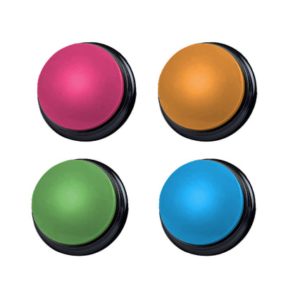 Tech4Pets 4-Pack Talking Buttons for Interactive Pet Communication