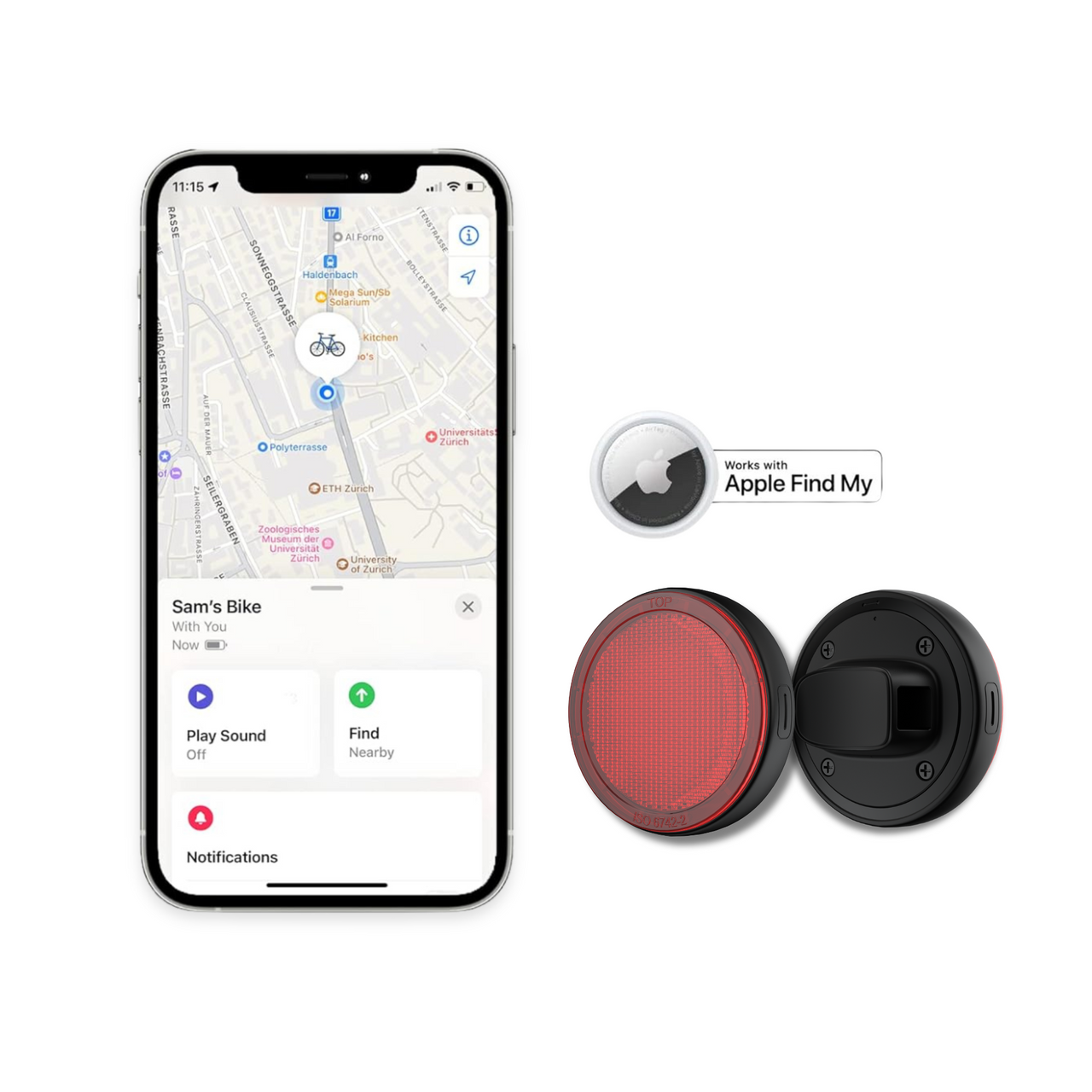 Laser Round Red Reflector Smart Tag