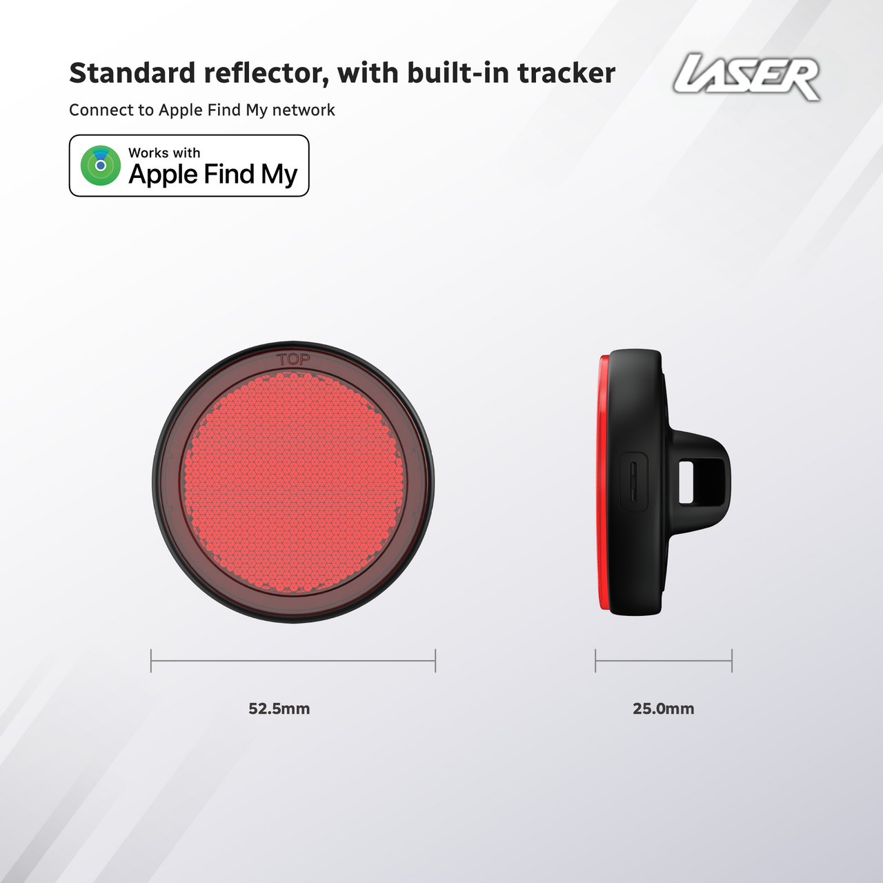 Laser Round Red Reflector Smart Tag
