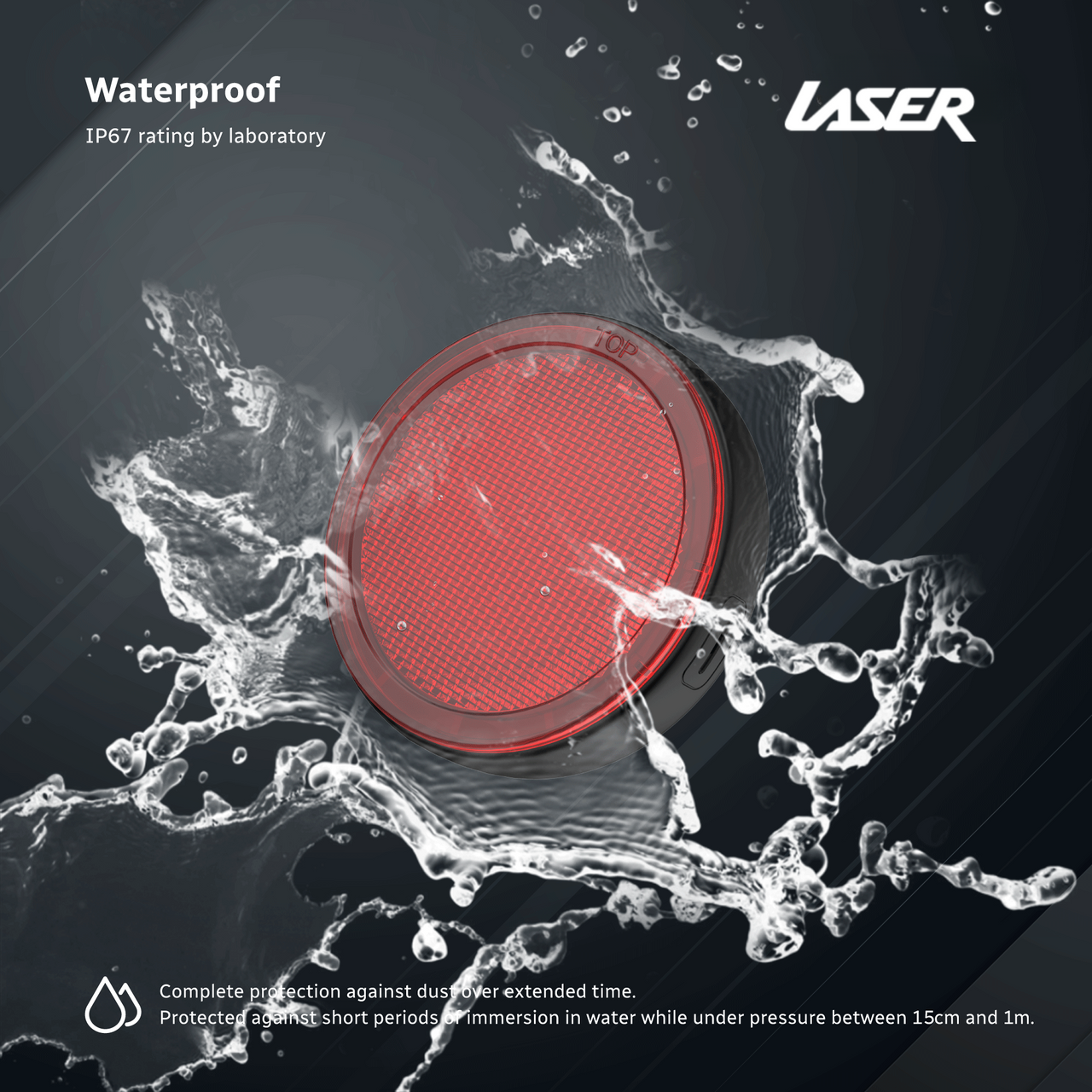 Laser Round Red Reflector Smart Tag