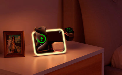 Mirror 3 in 1 Wireless Charger Qi2 Pink