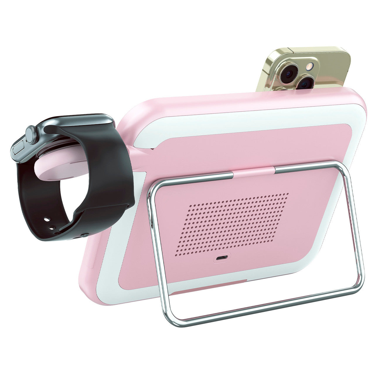 Mirror 3 in 1 Wireless Charger Qi2 Pink