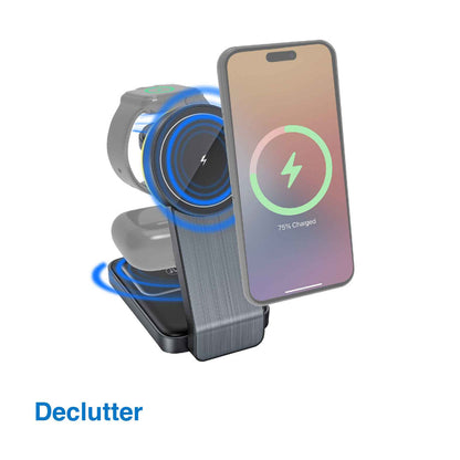 Laser ChargeCore Foldable 3 in 1 MagSafe Charger