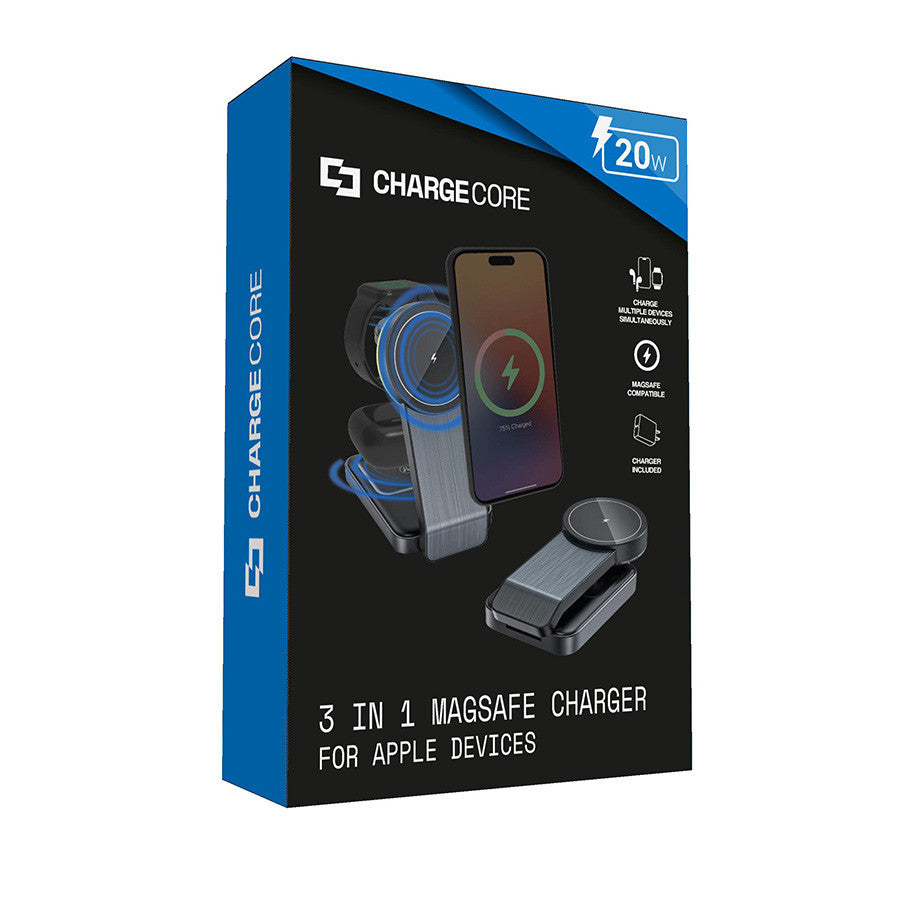 Laser ChargeCore Foldable 3 in 1 MagSafe Charger