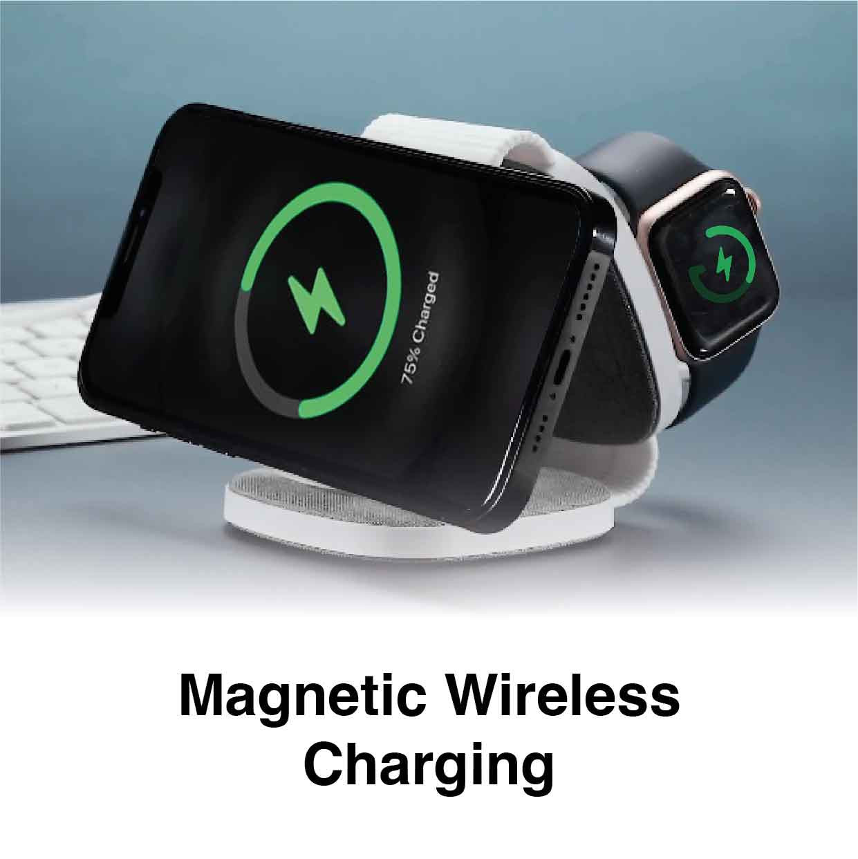 Laser 3-in-1 Travel Wireless Charging Pad for Apple