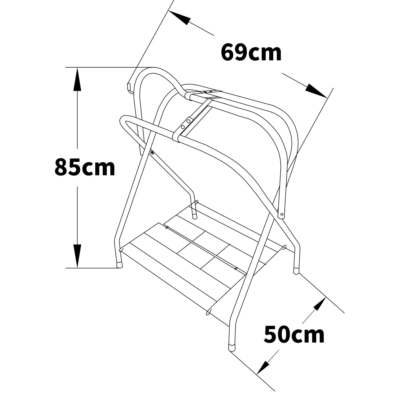 Samland Foldable Saddle Rack Steel Saddle Stand