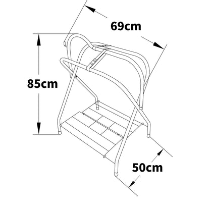Samland Foldable Saddle Rack Steel Saddle Stand