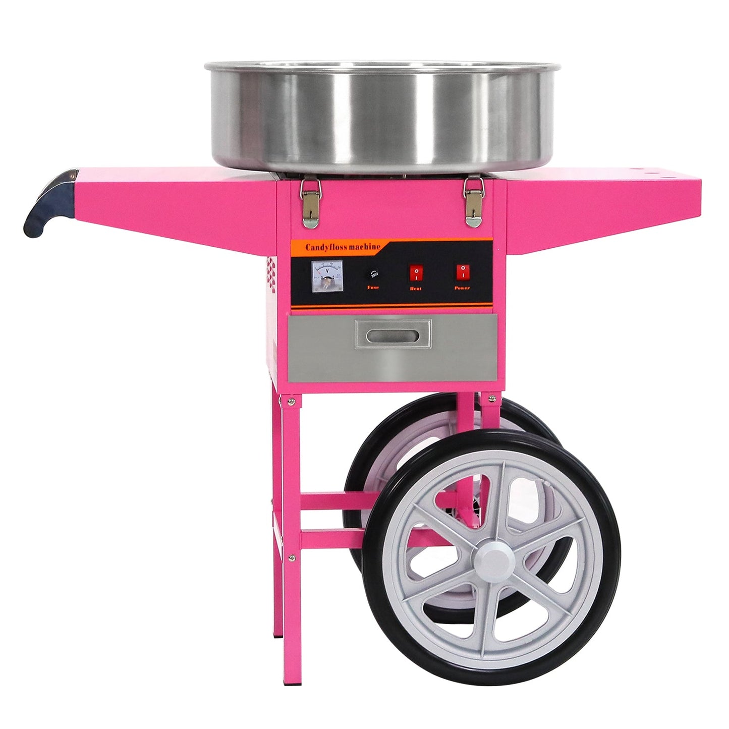 Samland Commercial Fairy Floss Machine with Wheeled Cart