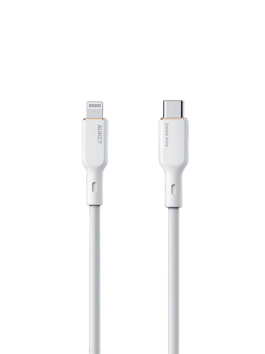Aukey Circlet CL 1m Silicone USB-C to Lightning Cable White (CB-SCL1)