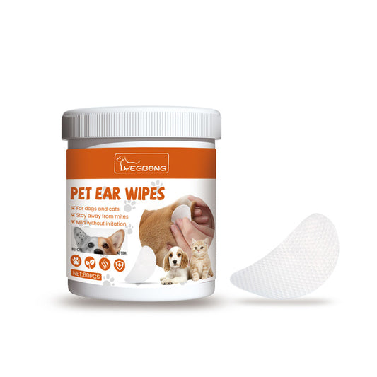 Yegbong Pet Ear Wipes for Cleaning and Deodorizing to Remove Ear Mites and Wax