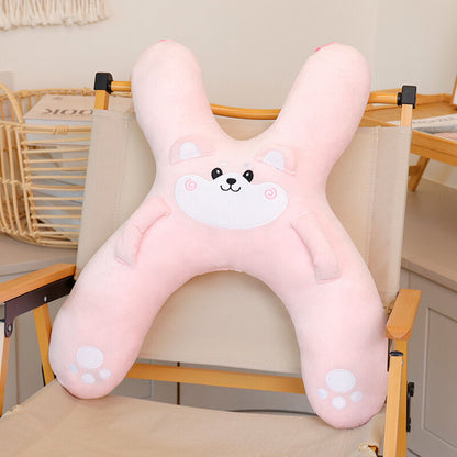 Christmas gift for kids-Kids Travel Pillow, Ergonomic Plush Support for Car Rides, Comfortable Sleep Companion for Children（pink pig）