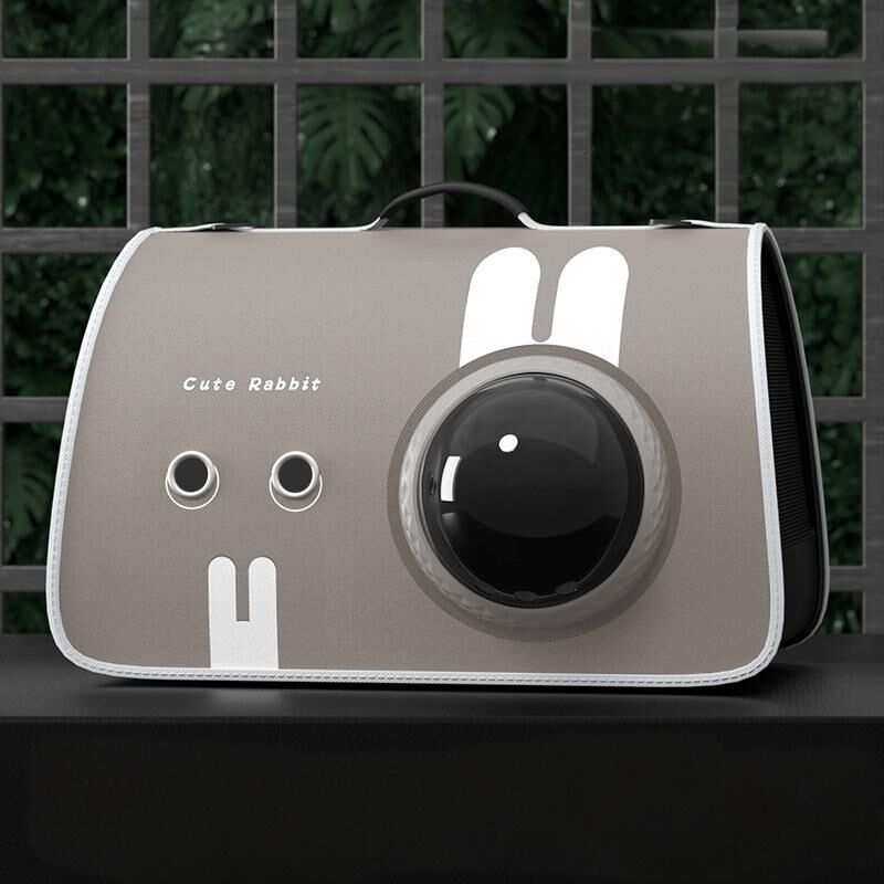 Printed Space Capsule Cat Bag, Large Capacity Crossbody Dog Bag, Universal Pet Bag for All Seasons