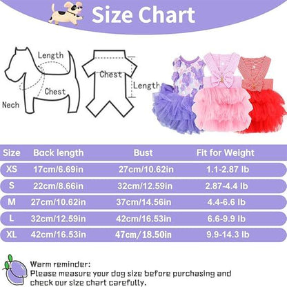 Pet products Fall Dog Dresses for Small Dogs Girl 3 Pack Summer Puppy Clothes Outfit Apparel Female Cute Cat Skirt