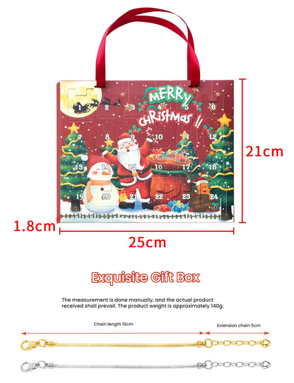 Christmas DIY Jewelry & Craft Advent Calendar(M-10,20*21*1.8cm)