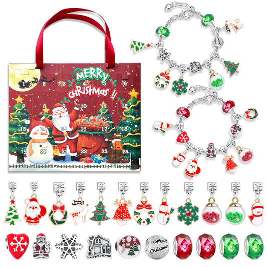 Christmas DIY Jewelry & Craft Advent Calendar(M-12,25*21*1.8)