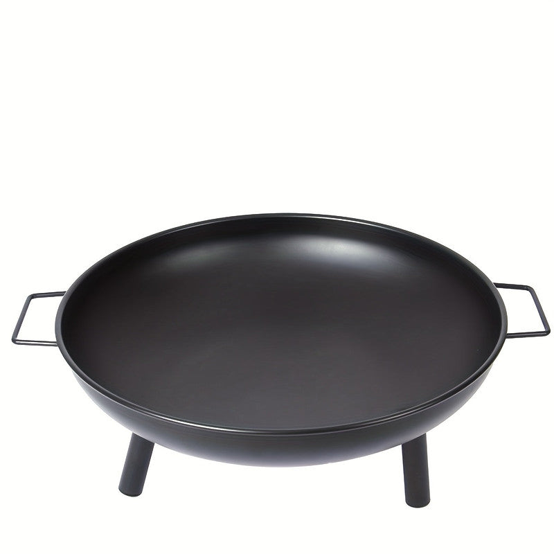 Outdoor Metal Fire Pit Bowl with Handles & Legs