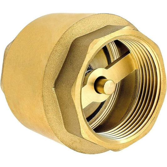 1 Inch Brass Check Valve High Quality Heavy Duty Rustproof Leakproof For Pump, Fountain, Washing Machine, Garden, Rain