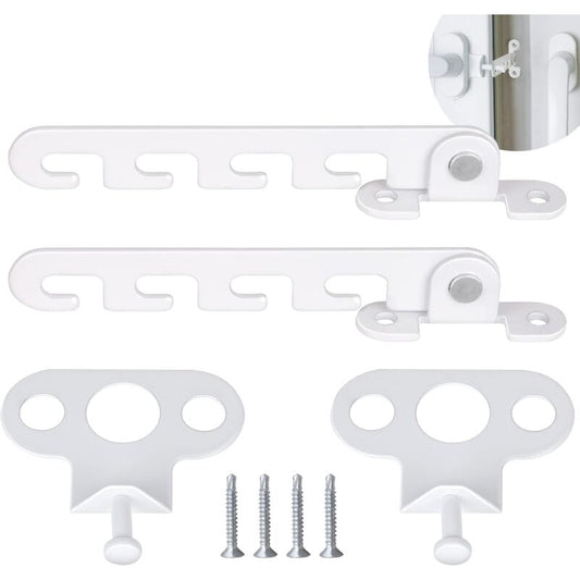 Ersandy Casement Window Restrictor 2 pcs Window Restrictor, Comes With 4 Screws, Window Lock Proof Window Lock To