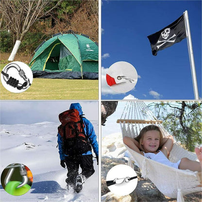 2 Pieces 304 Stainless Steel Carabiner, Stainless Steel Screw Gate Carabiner, Stainless Steel Carabiner, For Hanging