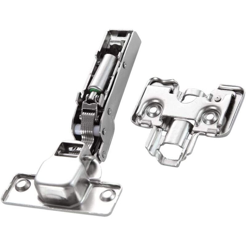 Soft Close Cabinet Hinges 35Mm Cupboard Door Hinge 110 Degree Full Overlay Furniture Hinge With Installation Screws, 1