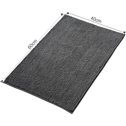 Non-Slip Chenille Bath Mat Super Absorbent And Machine Washableable For Bathroom, Shower, Bathtub Or As A Toilet Mat