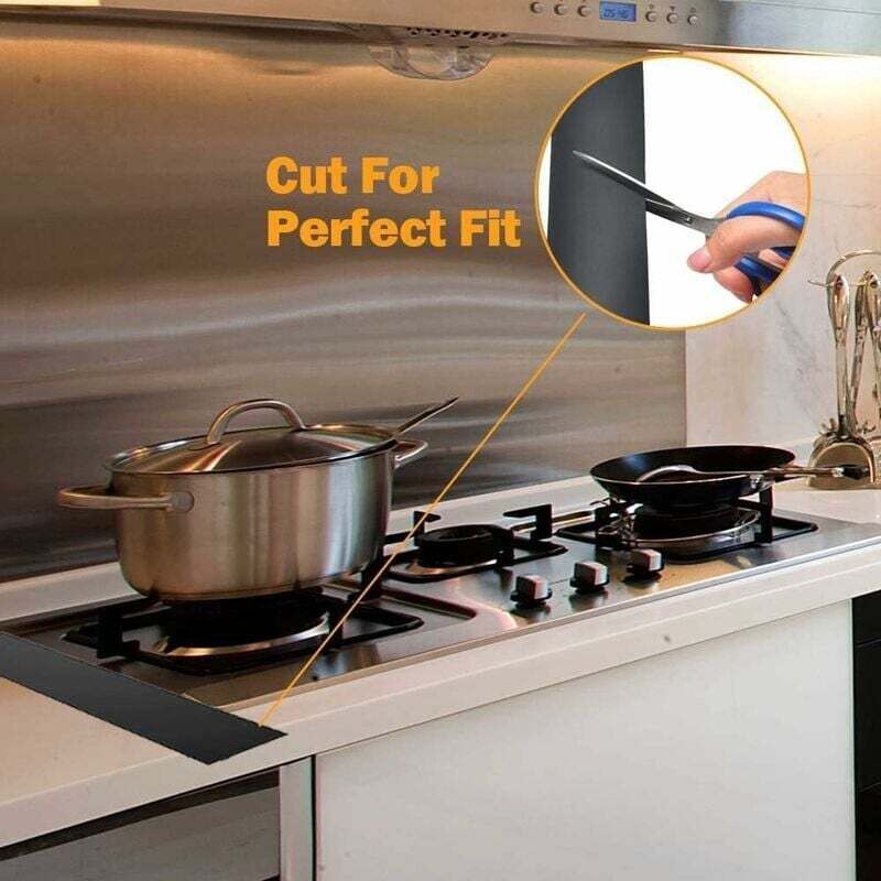 2 Pack 25''/63Cm Kitchen Countertop Edging Strips, Silicone Stove Counter Gap Cover, Long Filler Seal For Sealing