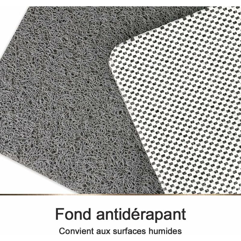 Non-Slip Shower Mat, 60Cm, Soft Comfort Safety Bath Mat With Drainage Holes, Pvc Loofah Massage Shower Mat For Wet